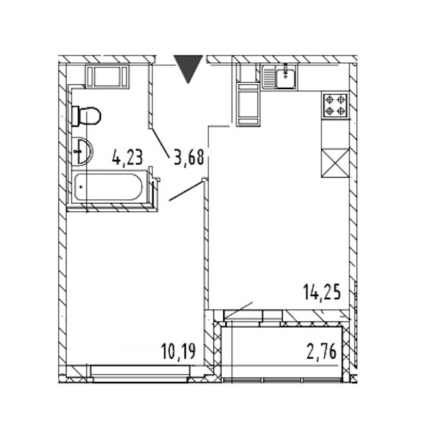 1-комнатная квартира 32.35 м², 11/17 эт., ЖК «Новые горизонты 2»